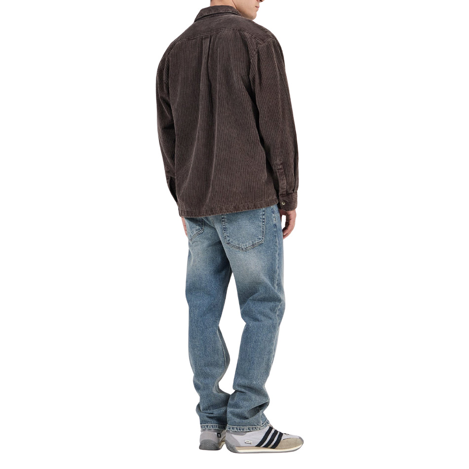 Rollas Campus Chunky Cord LS Shirt - Dark Brown