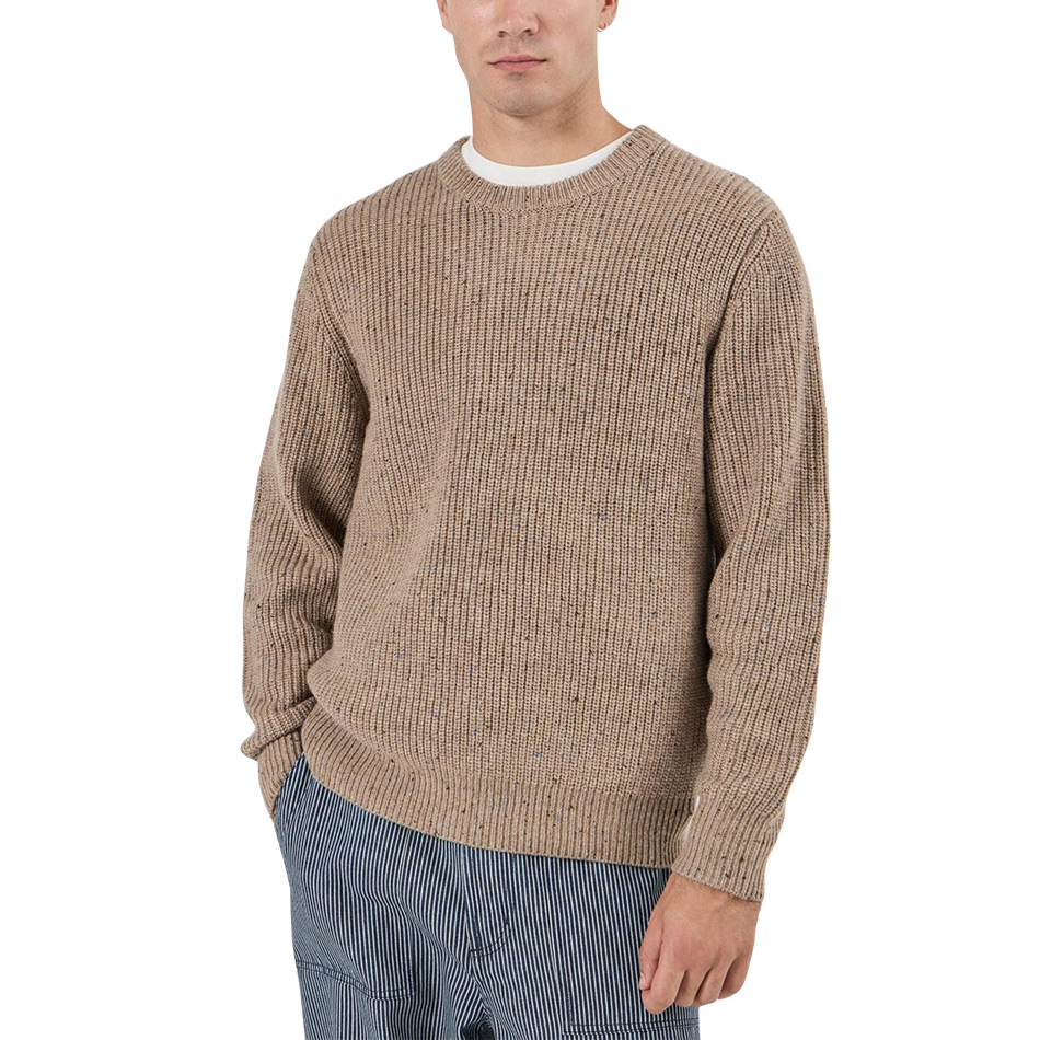 Rollas Fishermans Tweed Crew - Linseed