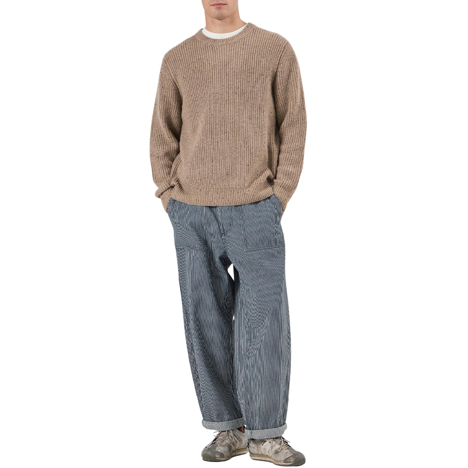 Rollas Fishermans Tweed Crew - Linseed