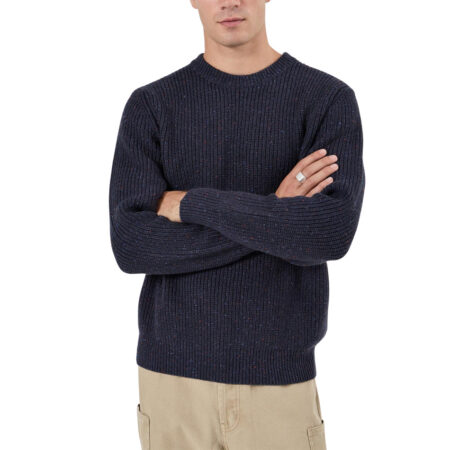 Rollas Fishermans Tweed Crew - Dark Navy
