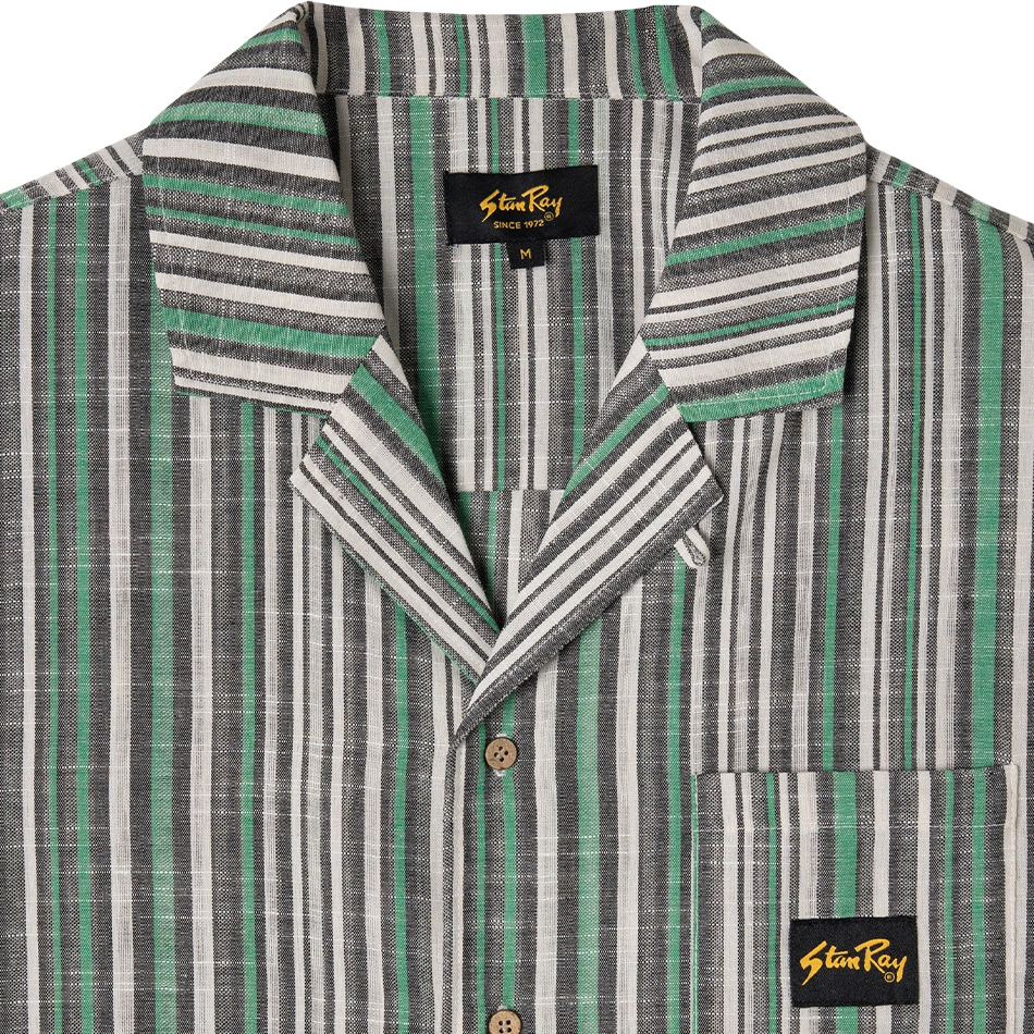 Stan Ray SS Tour Shirt - Black/Green Stripe