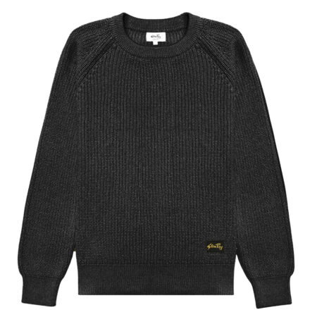 Stan Ray Cable-Knit Crew Sweater - Black