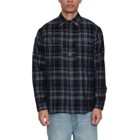 Thrills Web Of Deceit Long Sleeve Work Shirt - Black