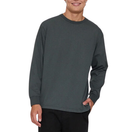 Thrills Military Oversize Long Sleeve Tee - Petrol