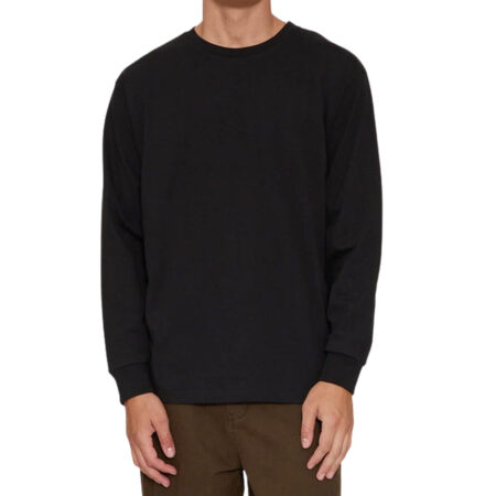 Thrills Military Oversize Long Sleeve Tee - Black