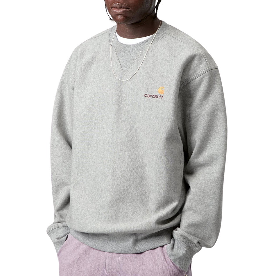 Carhartt American Script Sweat - Grey Heather