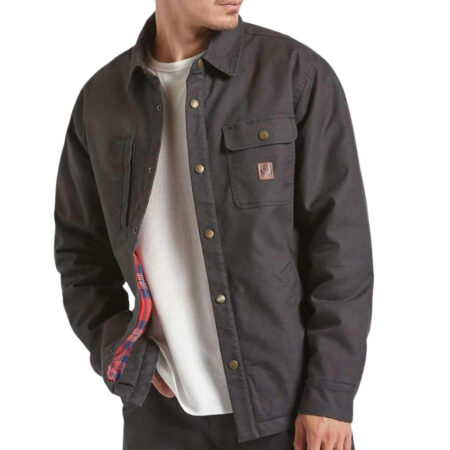 Brixton Builders Stretch Lined Jacket - Washed Black/Red