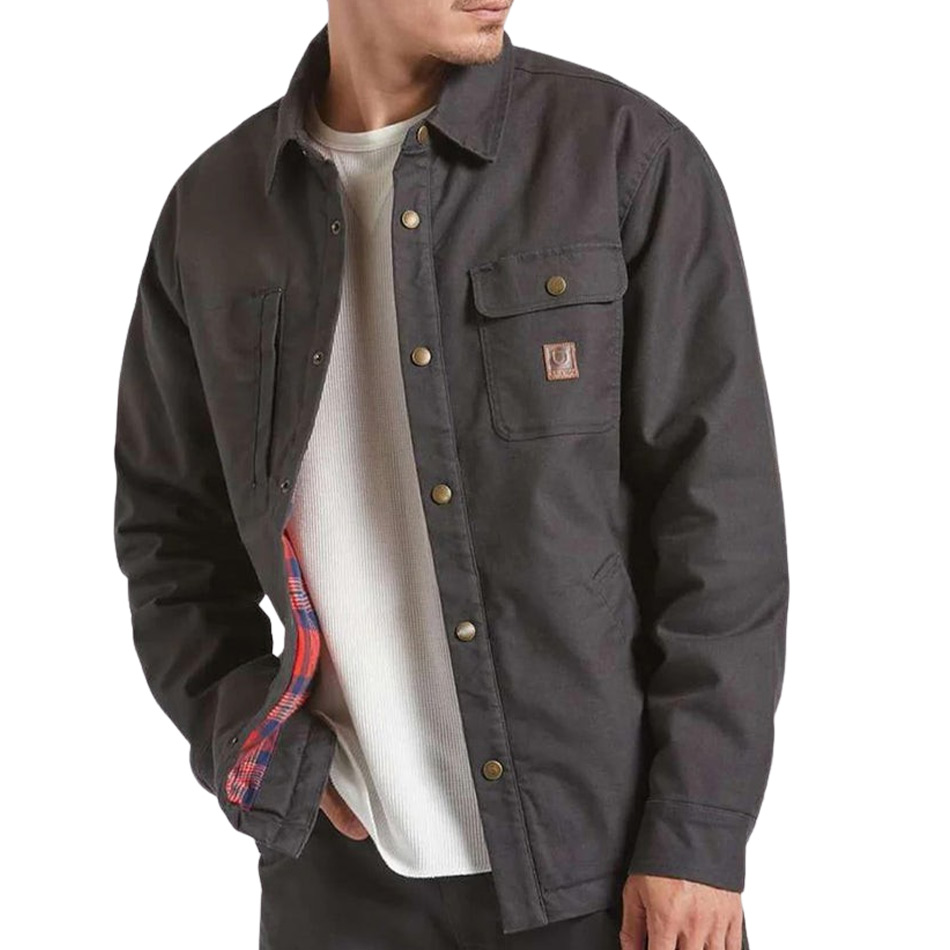 Brixton Builders Stretch Lined Jacket – Washed Black/Red
