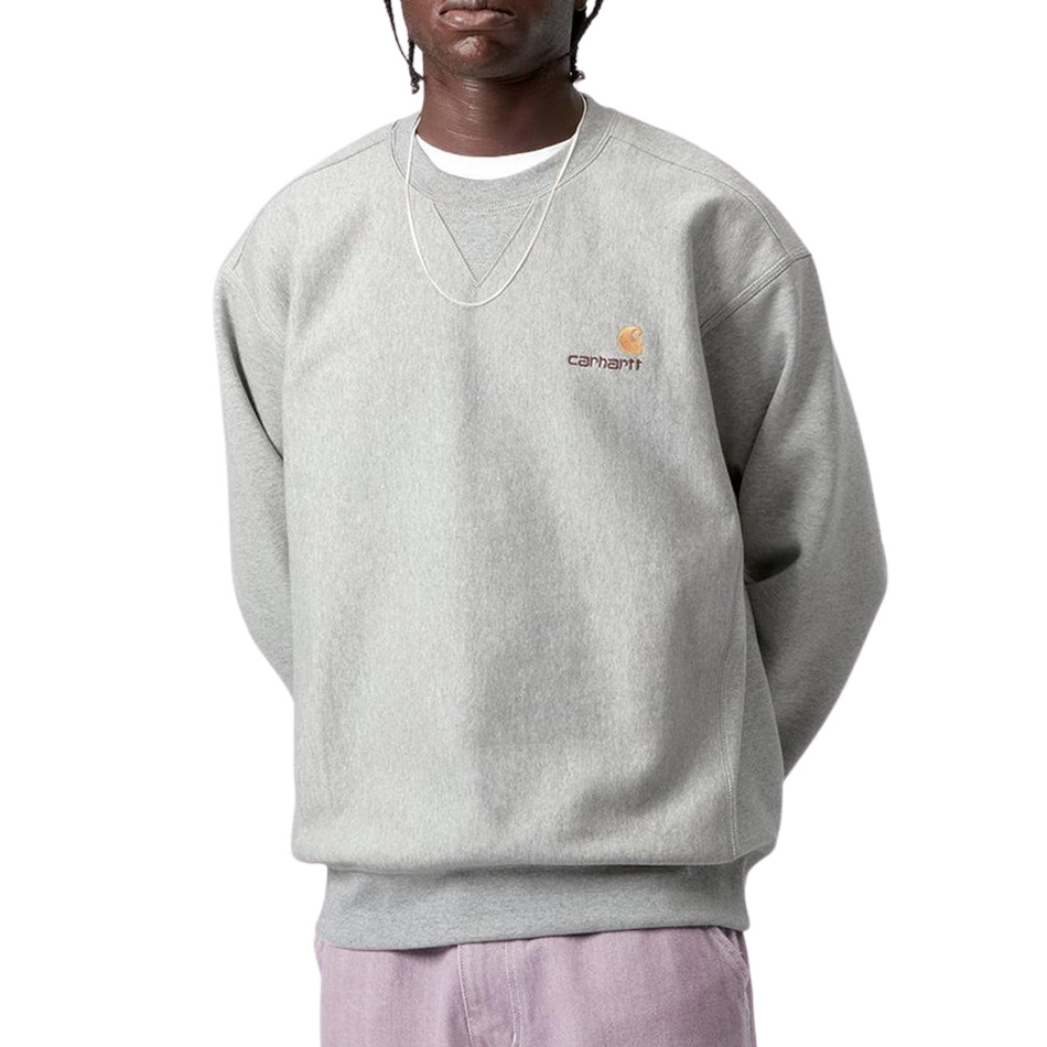 Carhartt American Script Sweat - Grey Heather