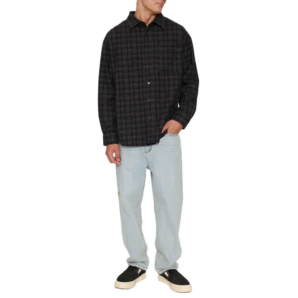 Thrills Union Barrio Long Sleeve Flannel Shirt - Black