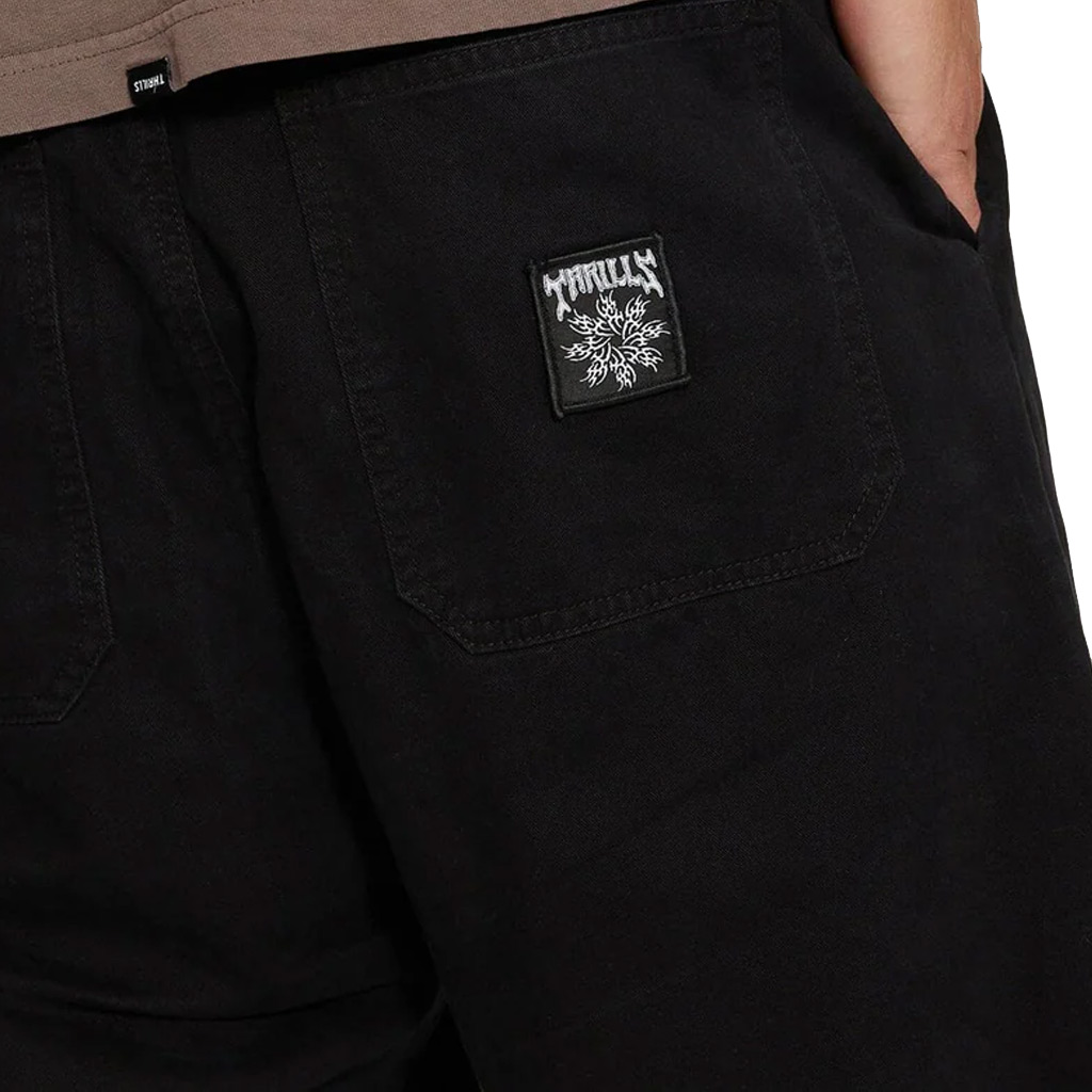 Thrills Stagger Big Slacker Cropped Pant - Black