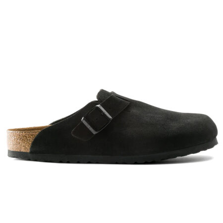 Birkenstock Boston SFB Suede Leather Regular - Black