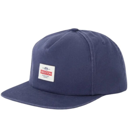 Brixton Trademark Snapback Cap - Washed Navy