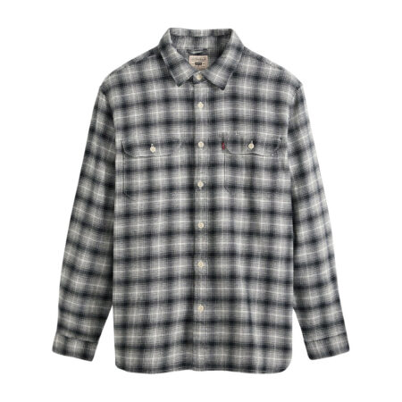 Levi's® Men's Jackson Worker Overshirt - Kana Plaid Jet Black