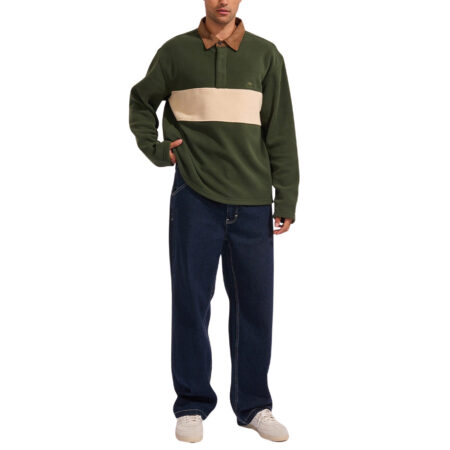 Rhythm Awake Polar Fleece Polo - Forest