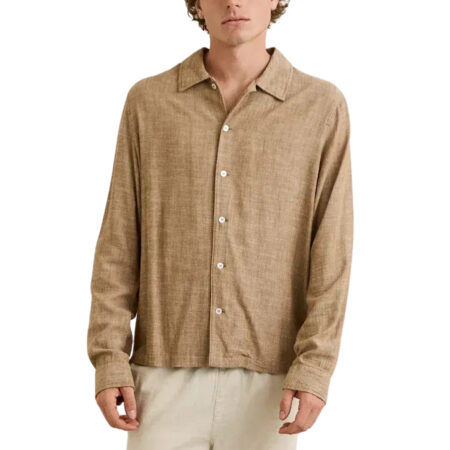Rhythm Linen Chambray LS Shirt - Coffee