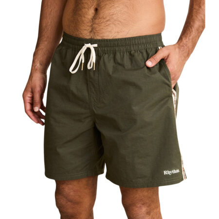 Rhythm Woven Tape Beach Short - Olive