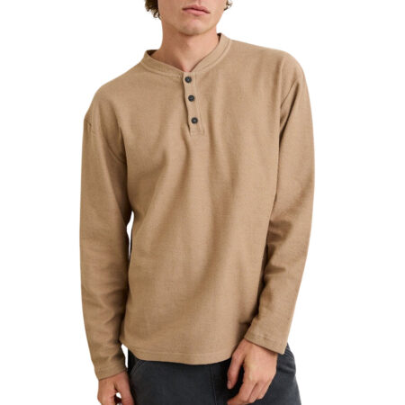 Rhythm Vintage Terry LS Henley - Incense