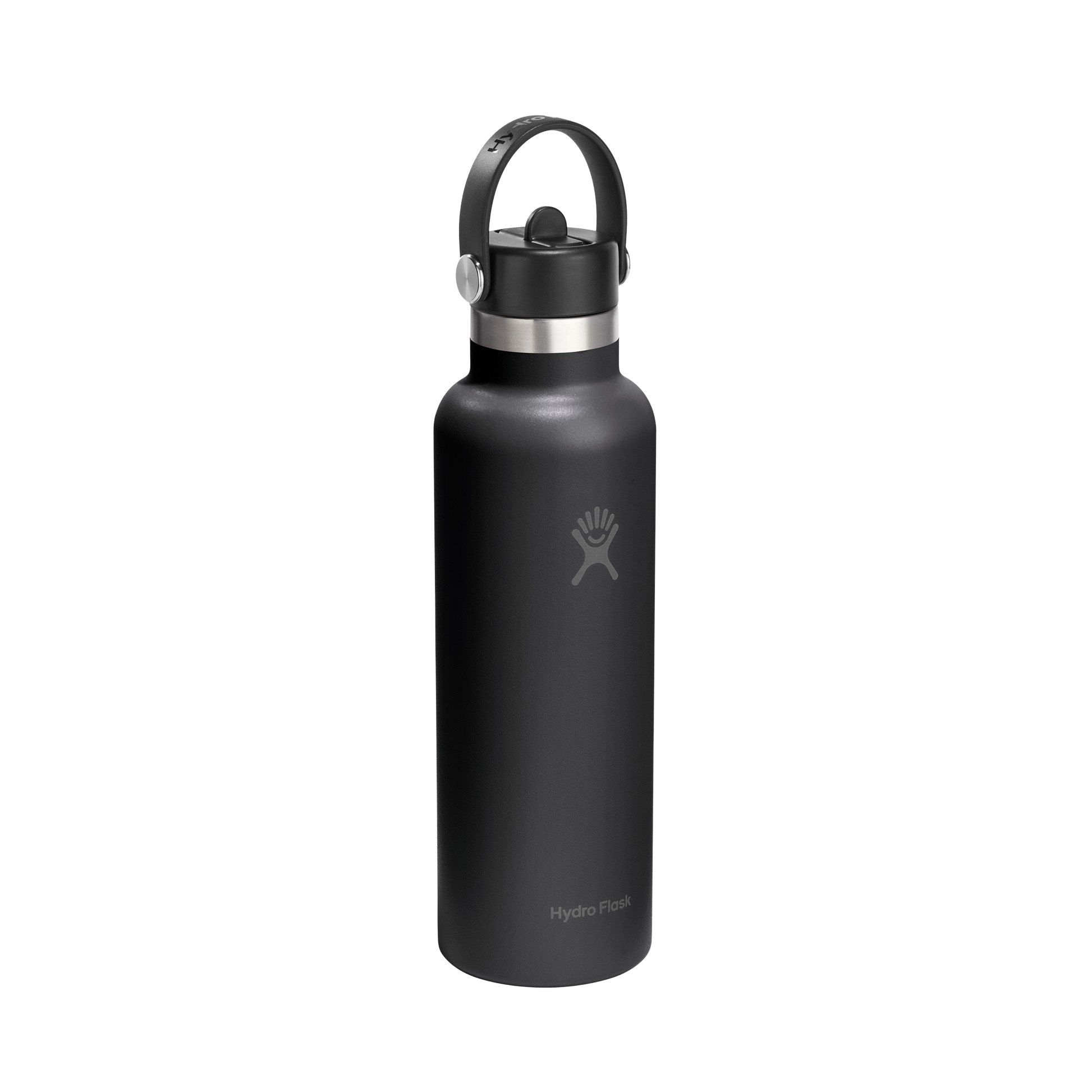 Hydro Flask 21 oz. (621mL) Standard Mouth w/ Flex Straw Cap - Black