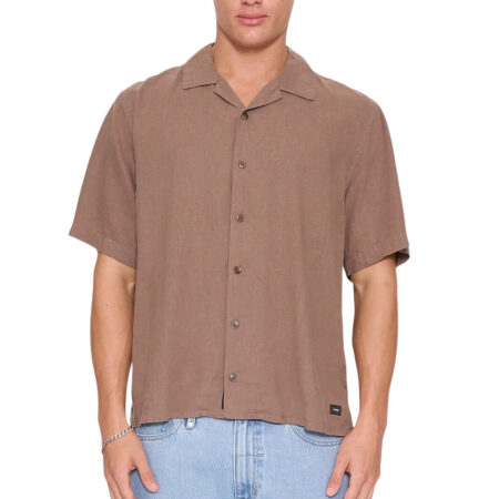 Thrills Hemp Minimal Thrills Cropped Bowling Shirt - Falcon