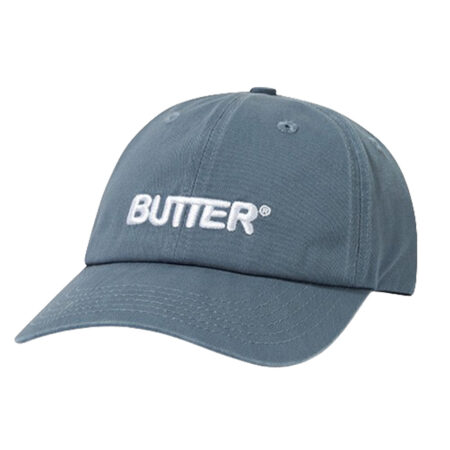 Butter Goods Rounded Logo 6 Panel Cap - Washed Ocean