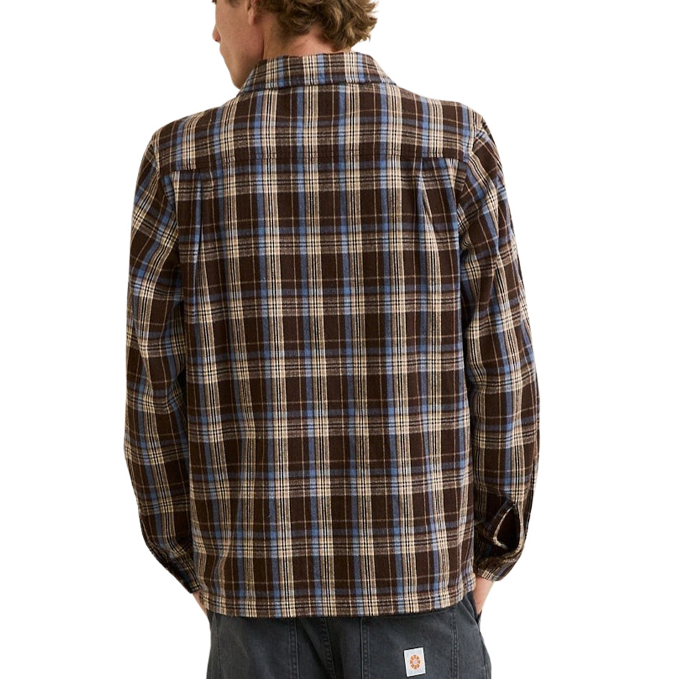 Rhythm Alex Check LS Shirt - Chestnut