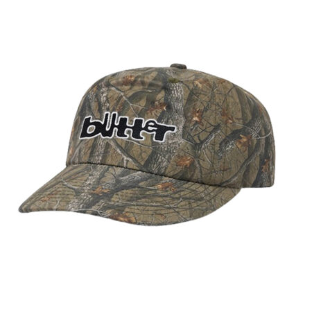 Butter Goods Warped 5 Panel Cap - Forest Camo