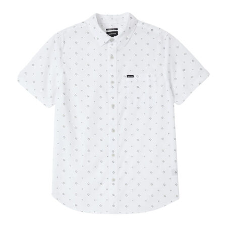 Brixton Charter Print S/S Shirt - White/Geo