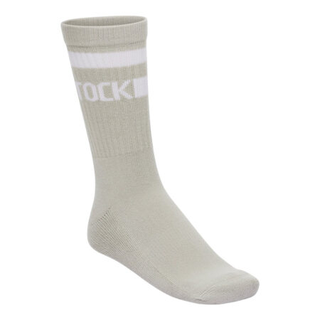 Birkenstock Cotton Crew Stripe Socks - Light Grey/White