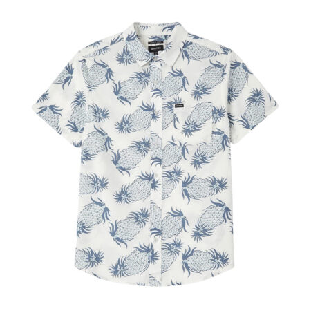 Brixton Charter Print S/S Shirt - Off White Pineapple