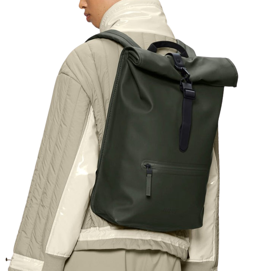 Rains Rolltop Rucksack - Green