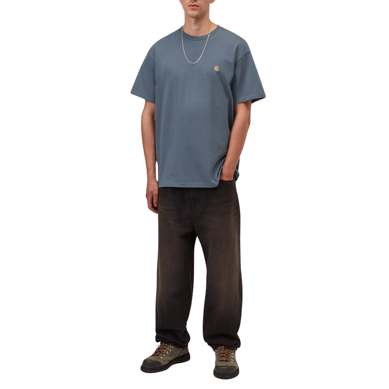 Carhartt S/S Chase T-Shirt - Icesheet/Gold