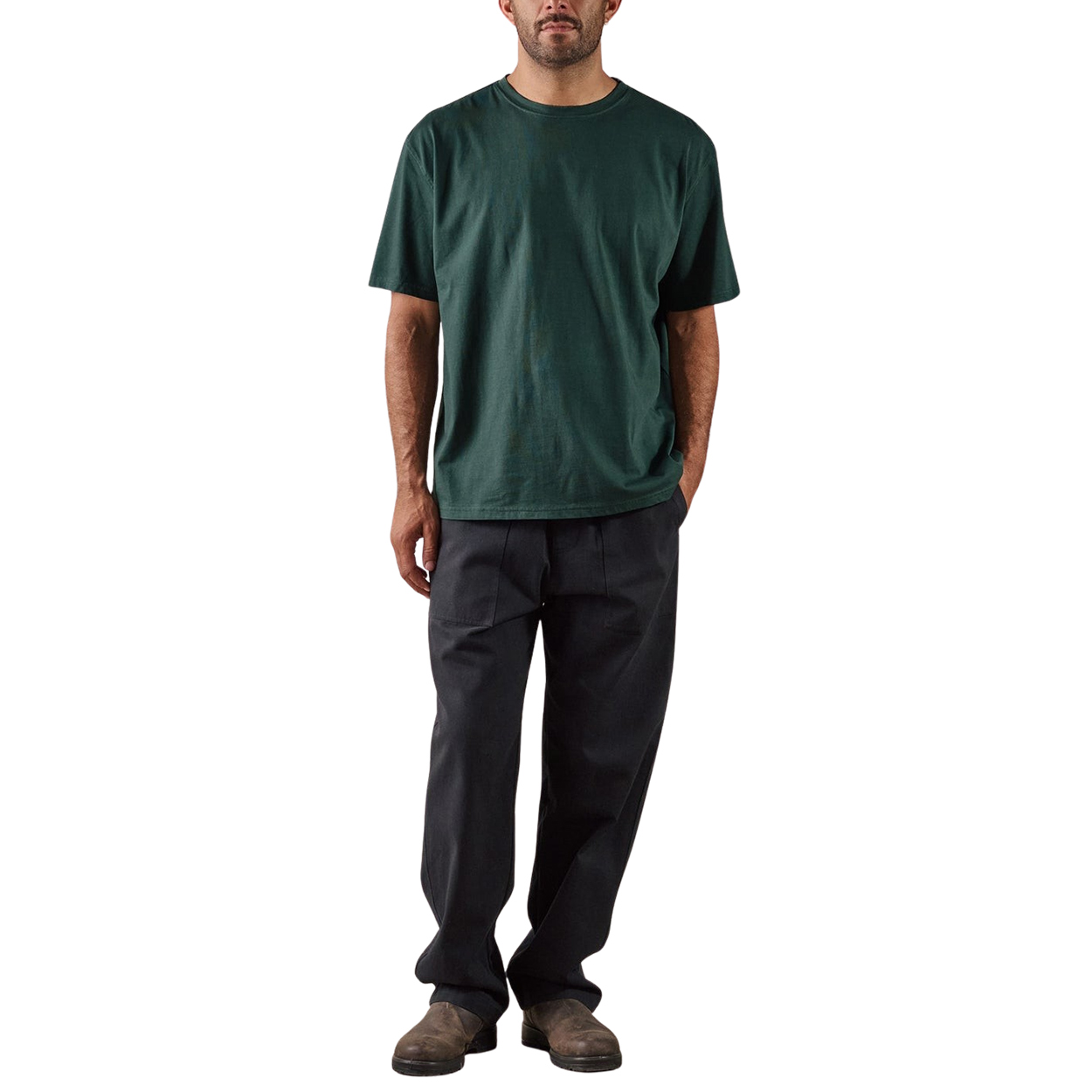 McTavish Boxy Blank Tee - Dark Green