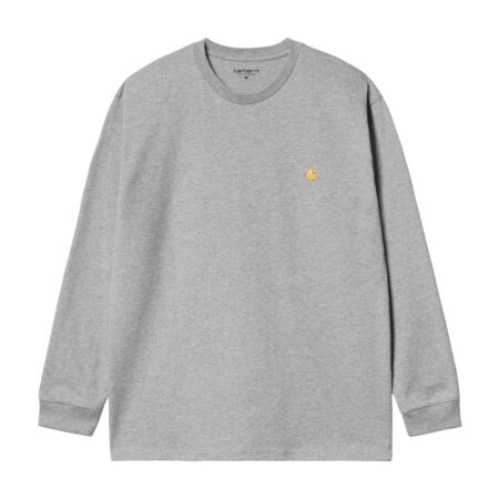 Carhartt L/S Chase Tee - Grey Heather/Gold