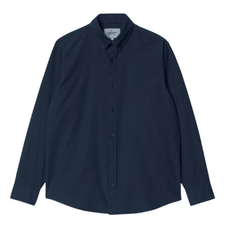 Carhartt L/S Bolton Shirt - Dark Navy Garment Dyed
